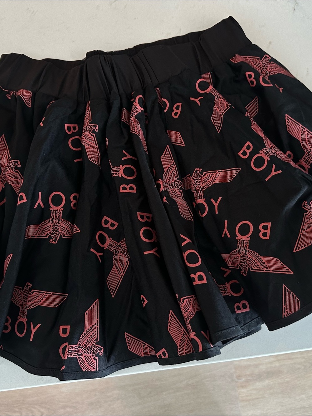 BOY London Boy Skirt Black Skirt with Logo Print